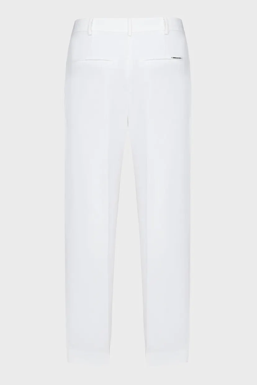 Женские белые брюки LINEN BLEND SLIM STRAIGHT 6