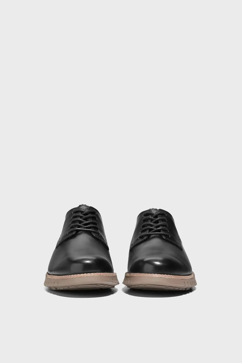 Мужские черные кожаные дерби ZERØGRAND Remastered Plain Toe 3