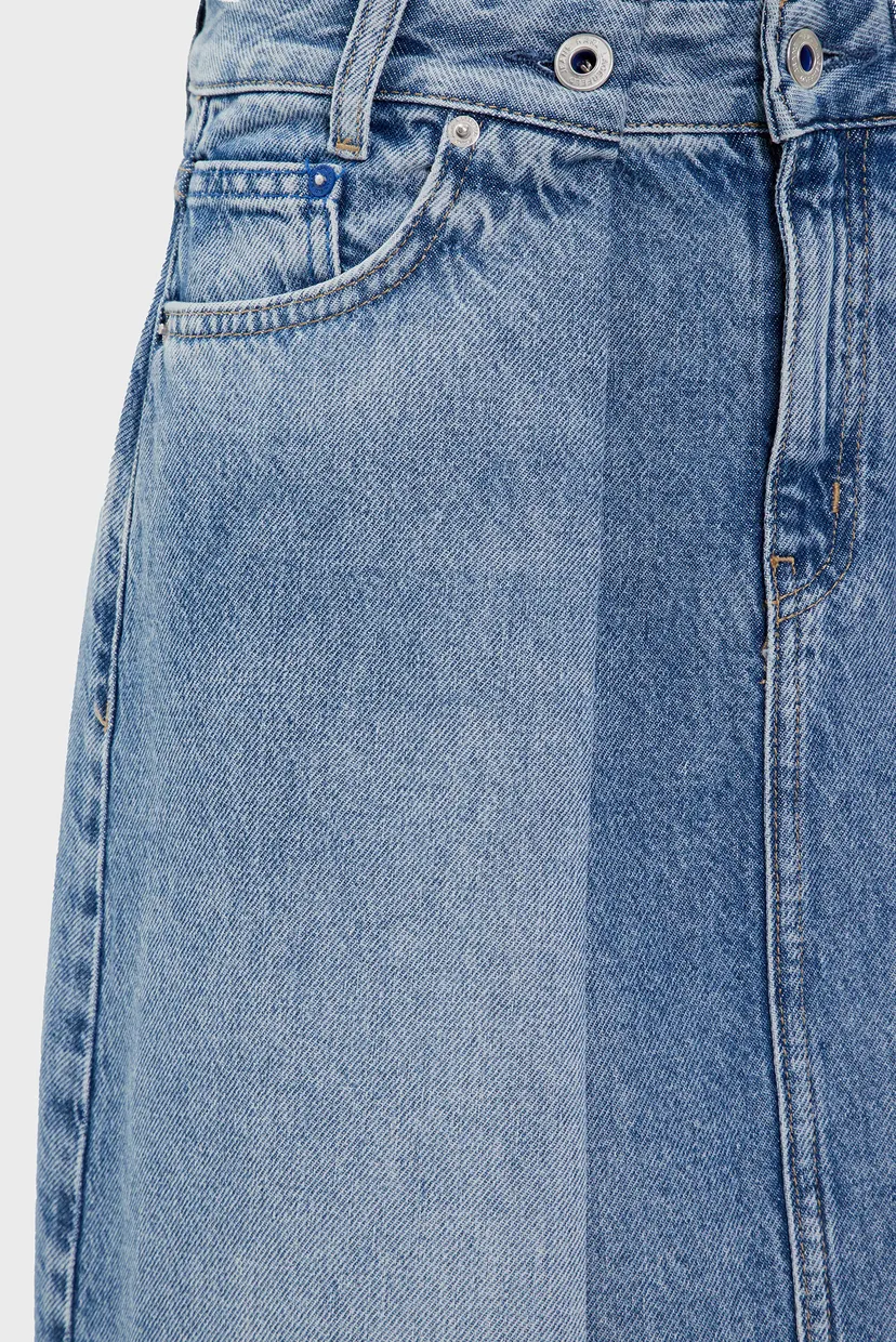 Жіноча синя джинсова спідниця KLJ MR DENIM PLEAT MIDI SKIRT 3