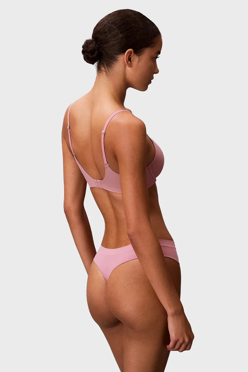 Женские розовые трусики THONG 3