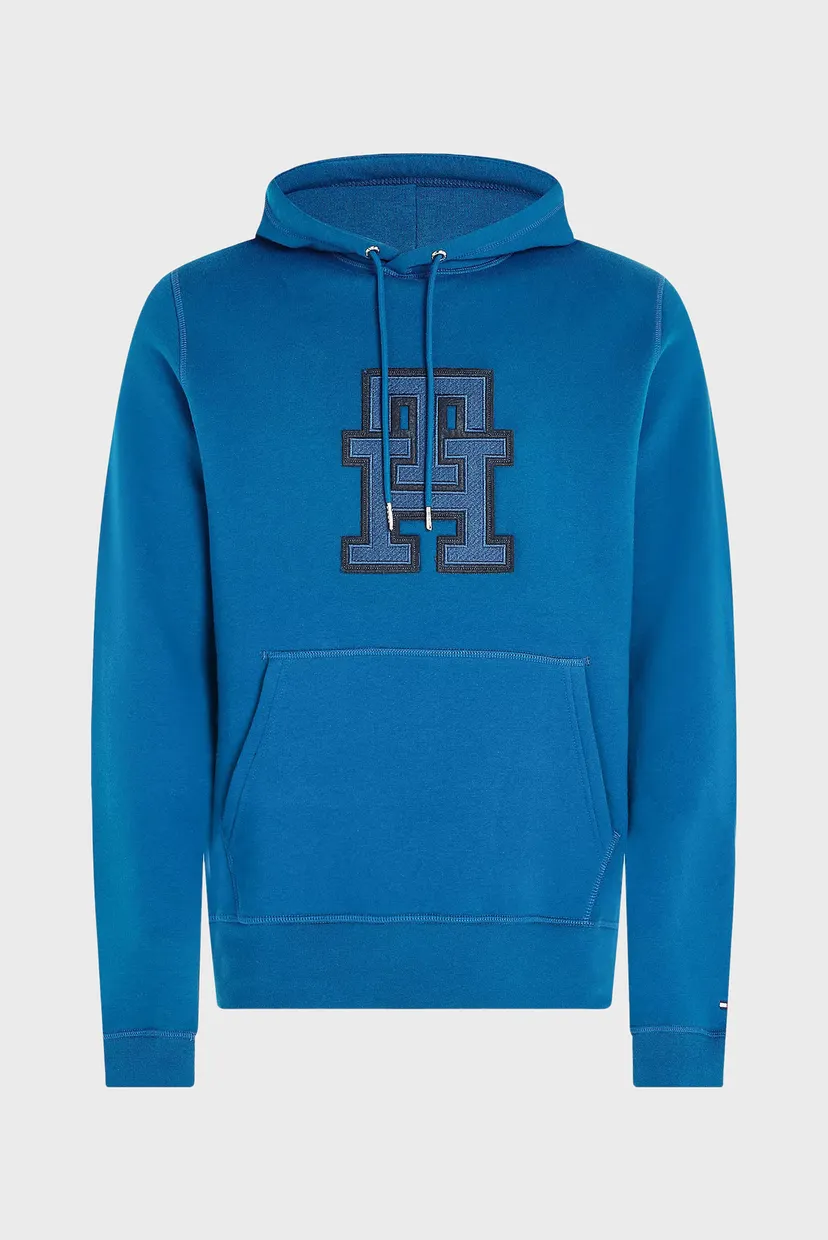 Чоловіче синє худі MONOGRAM APPLIQUE HOODY 5
