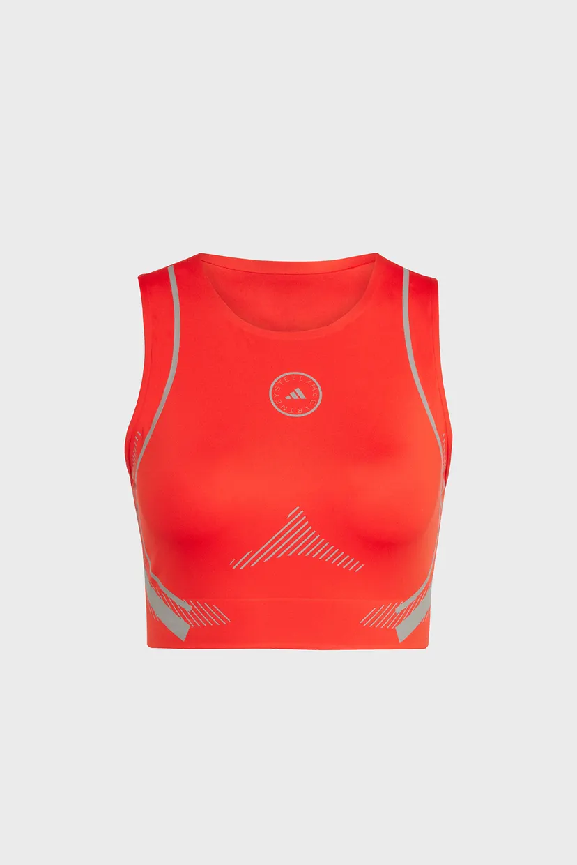 Женский красный топ adidas by Stella McCartney TruePace Running 6