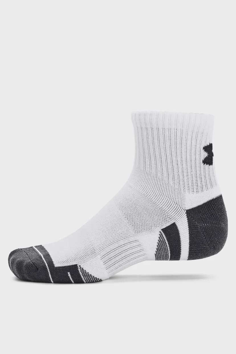 Белые носки (3 пары) UA Performance Cotton 3p Qtr 4