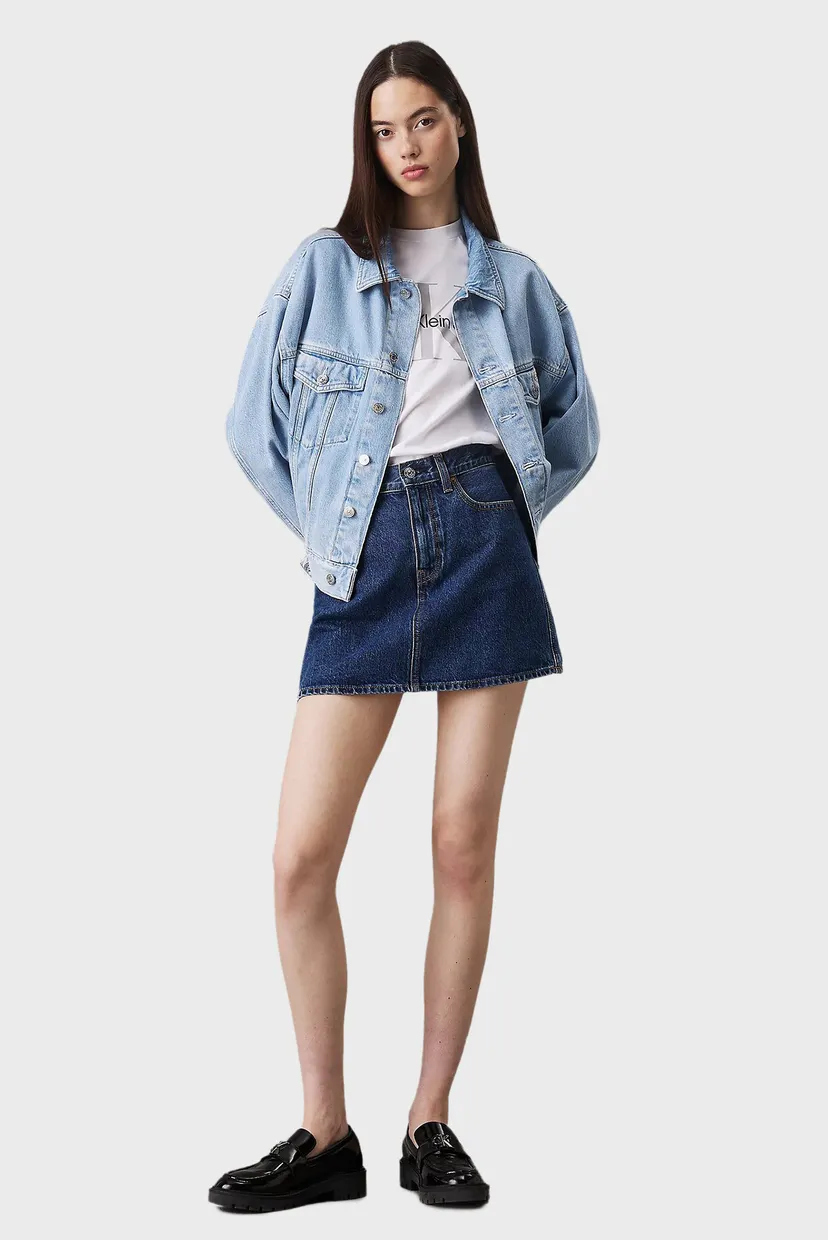 Жіноча блакитна джинсова куртка BOXY DENIM JACKET 4