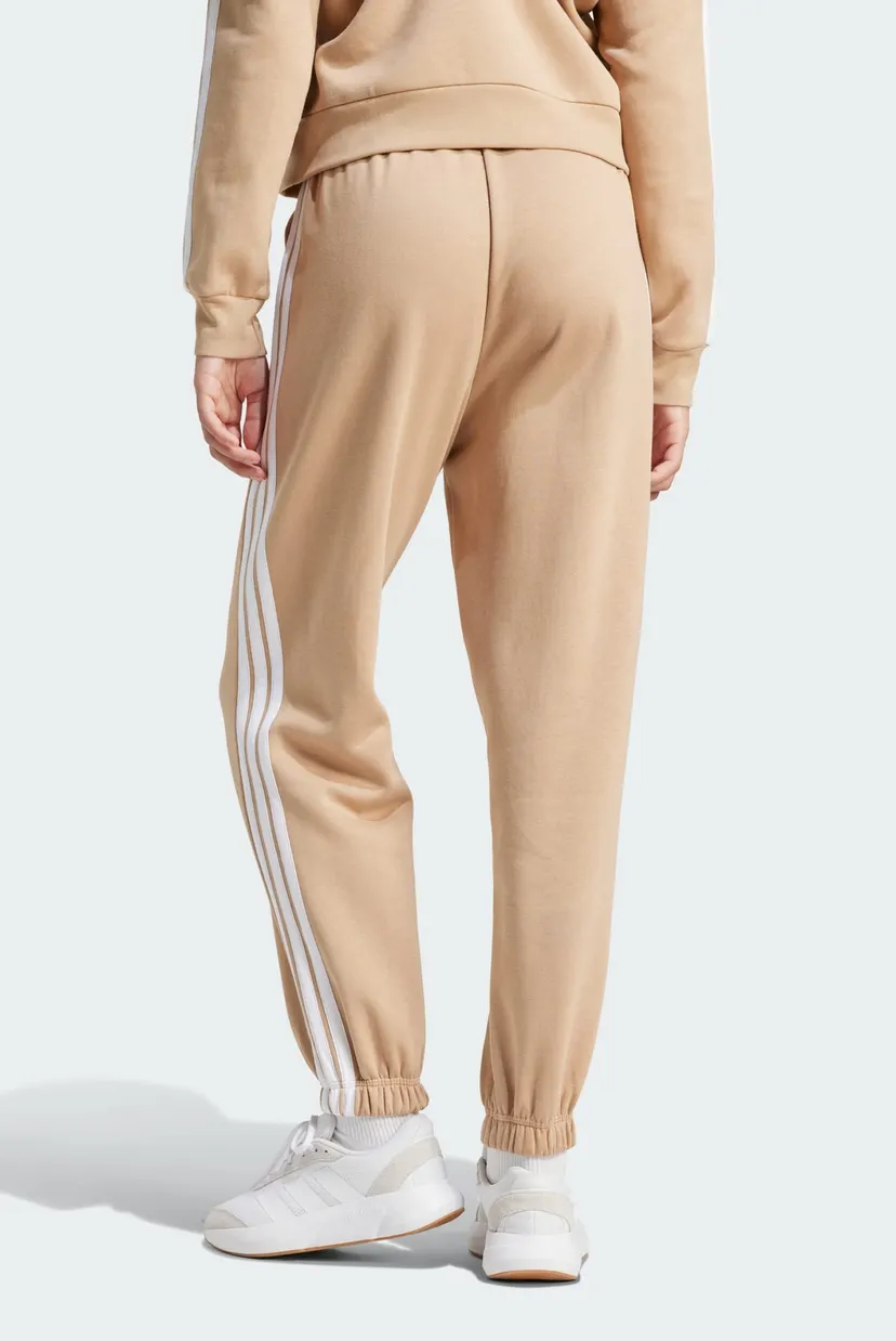 Жіночі бежеві спортивні штани Essentials 3-Stripes Fleece Loose-Fit 3