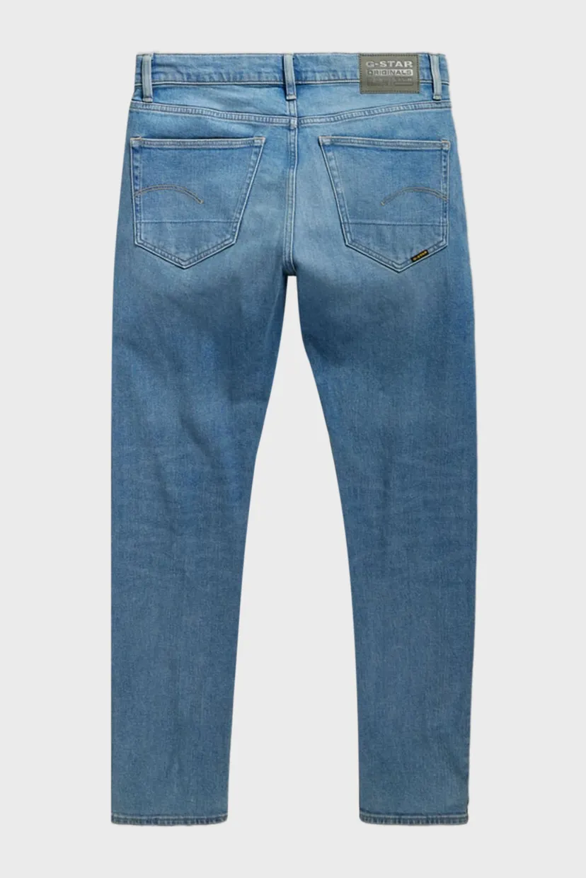 Мужские голубые джинсы 3301 slim 5