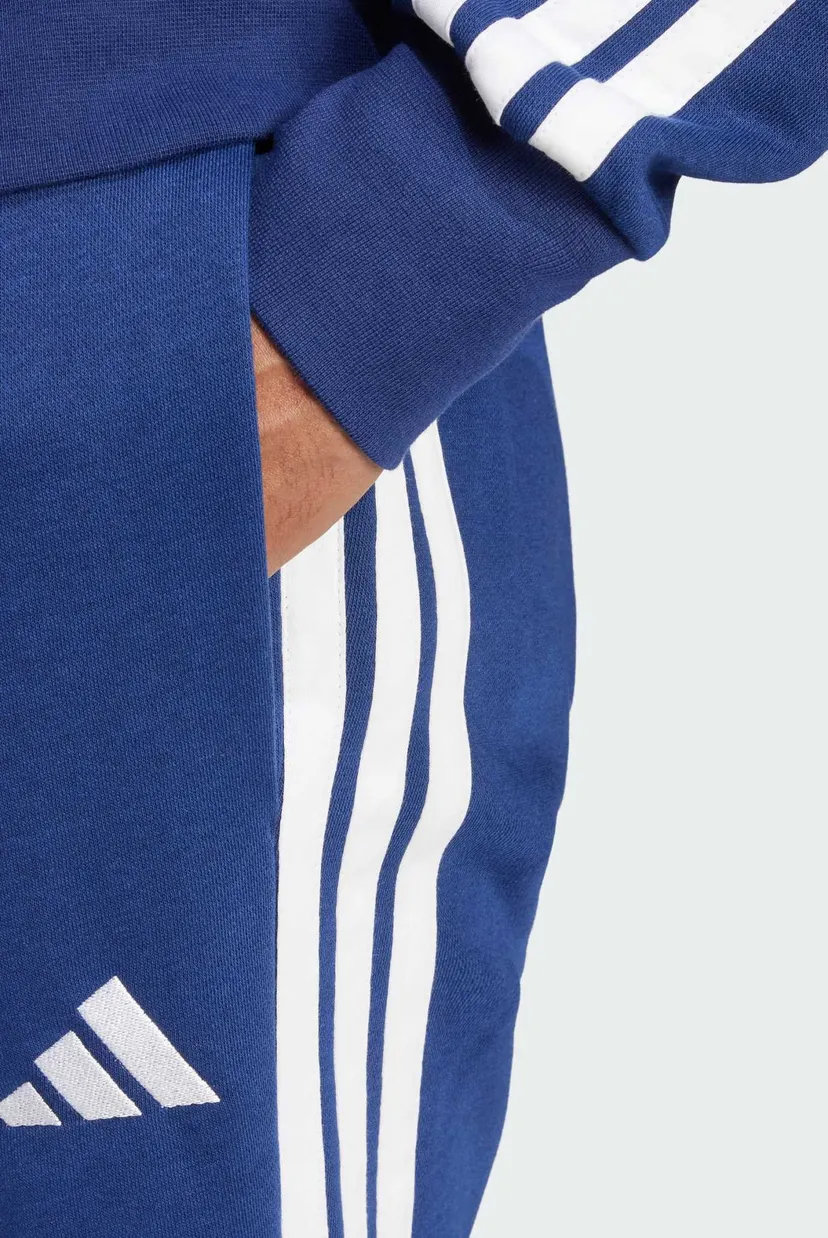 Мужские синие спортивные брюки Essentials 3-Stripes Fleece 4