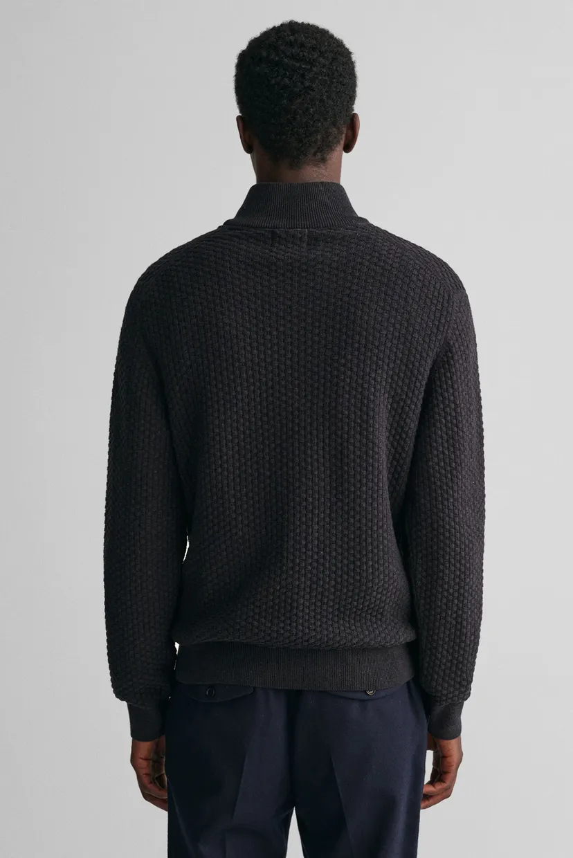 Чоловіча темно-сіра кофта COTTON TEXTURE HALFZIP 3