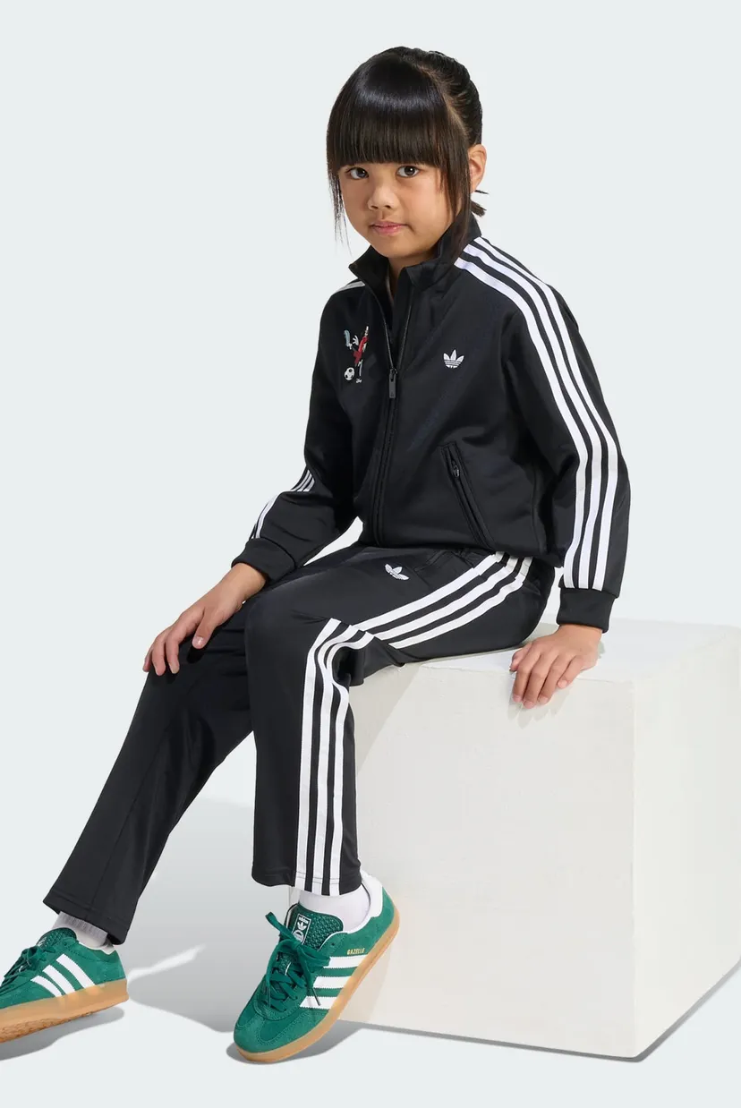 Детский черный спортивный костюм (кофта, брюки) adidas Disney Firebird 5