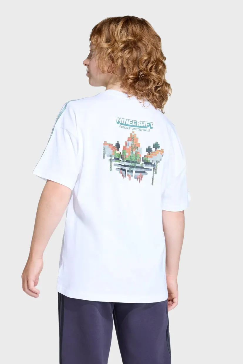 Дитяча біла футболка ADIDAS MINECRAFT LOOSE BATWING 3