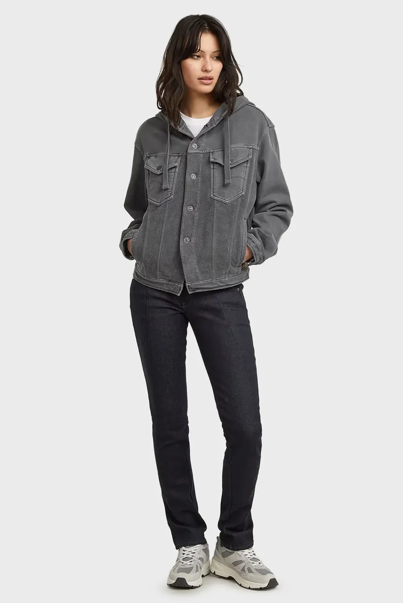 Женское серое худи Washed 4
