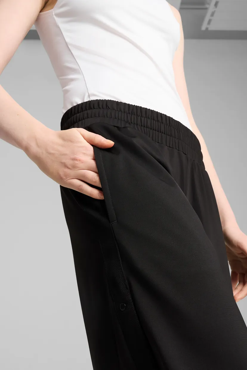 Женские черные спортивные брюки WARDROBE ESS Low Rise Popper Pants Women 4