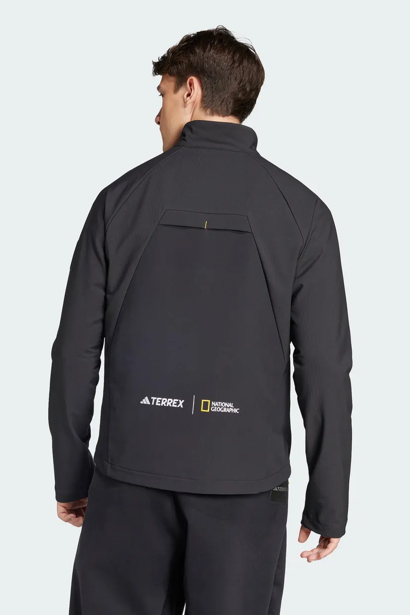 Мужская черная ветровка National Geographic Softshell adidas