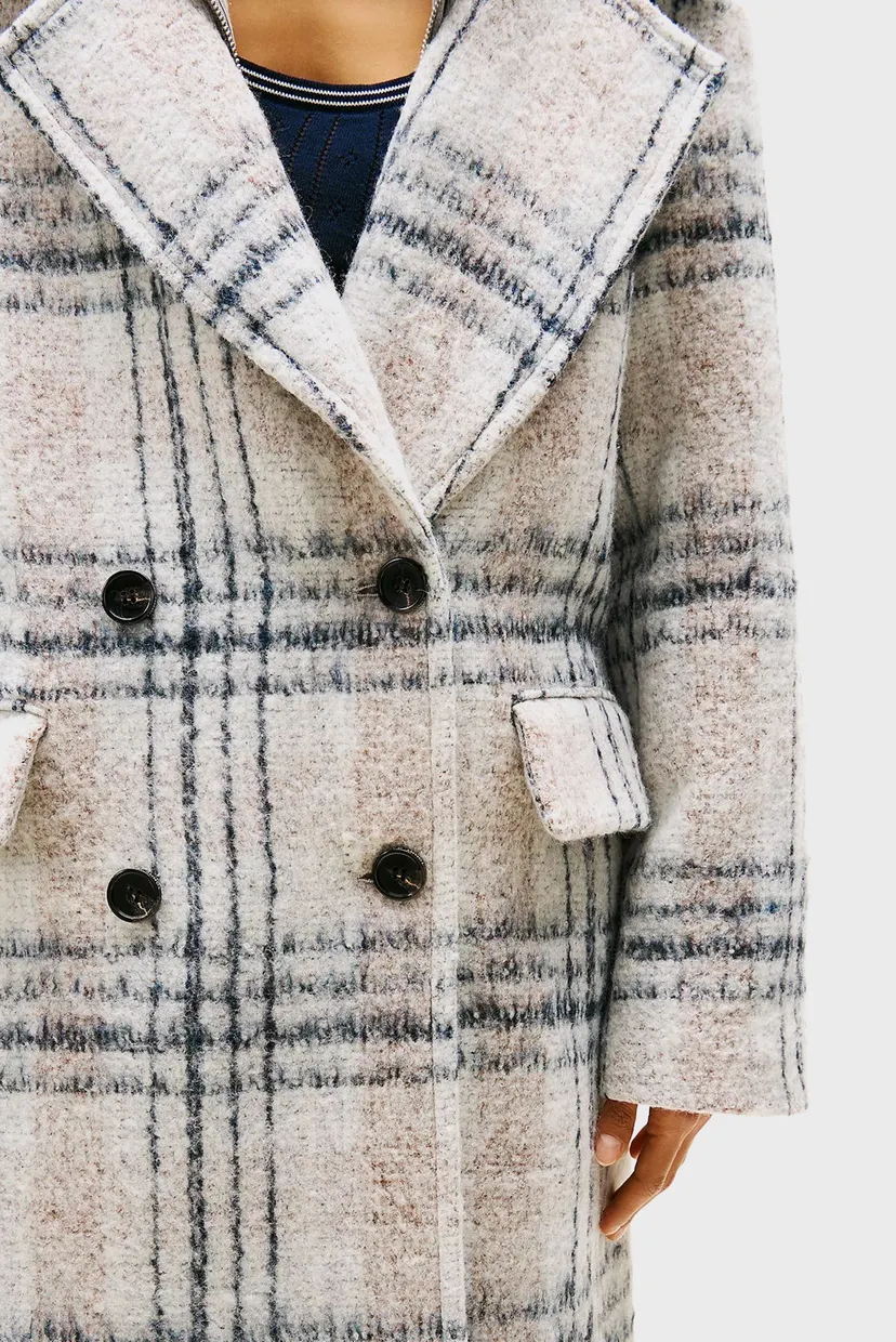 Жіноче сіре картате пальто TJW RLX WOOL COAT 4