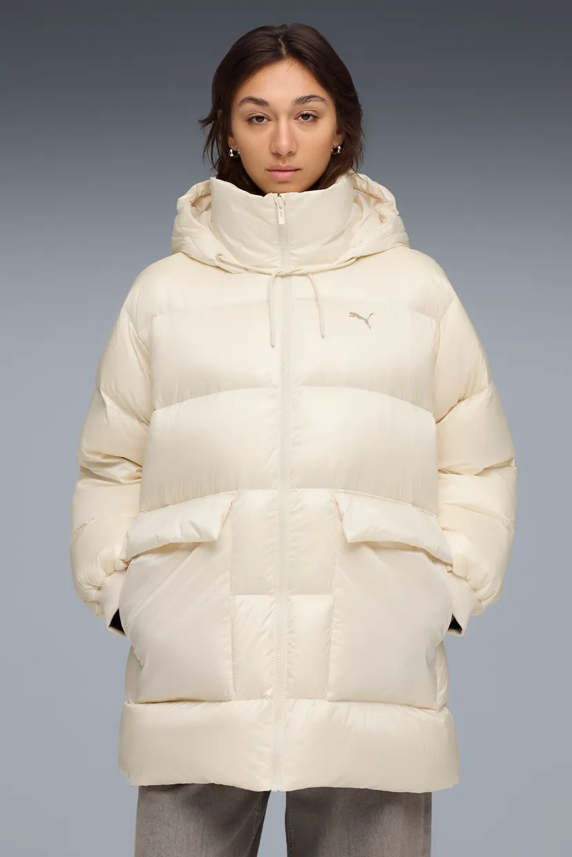 ジャケット・アウター yummmy Женский белый пуховик Style Hooded Down Jacket Women PUMA