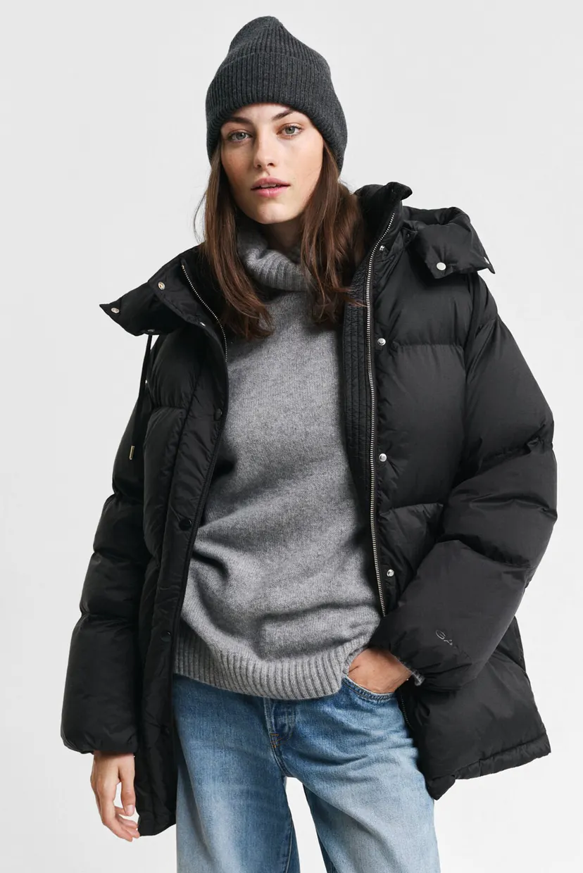 Женский черный пуховик MID LENGTH DOWN JACKET Gant 4700347 — MD