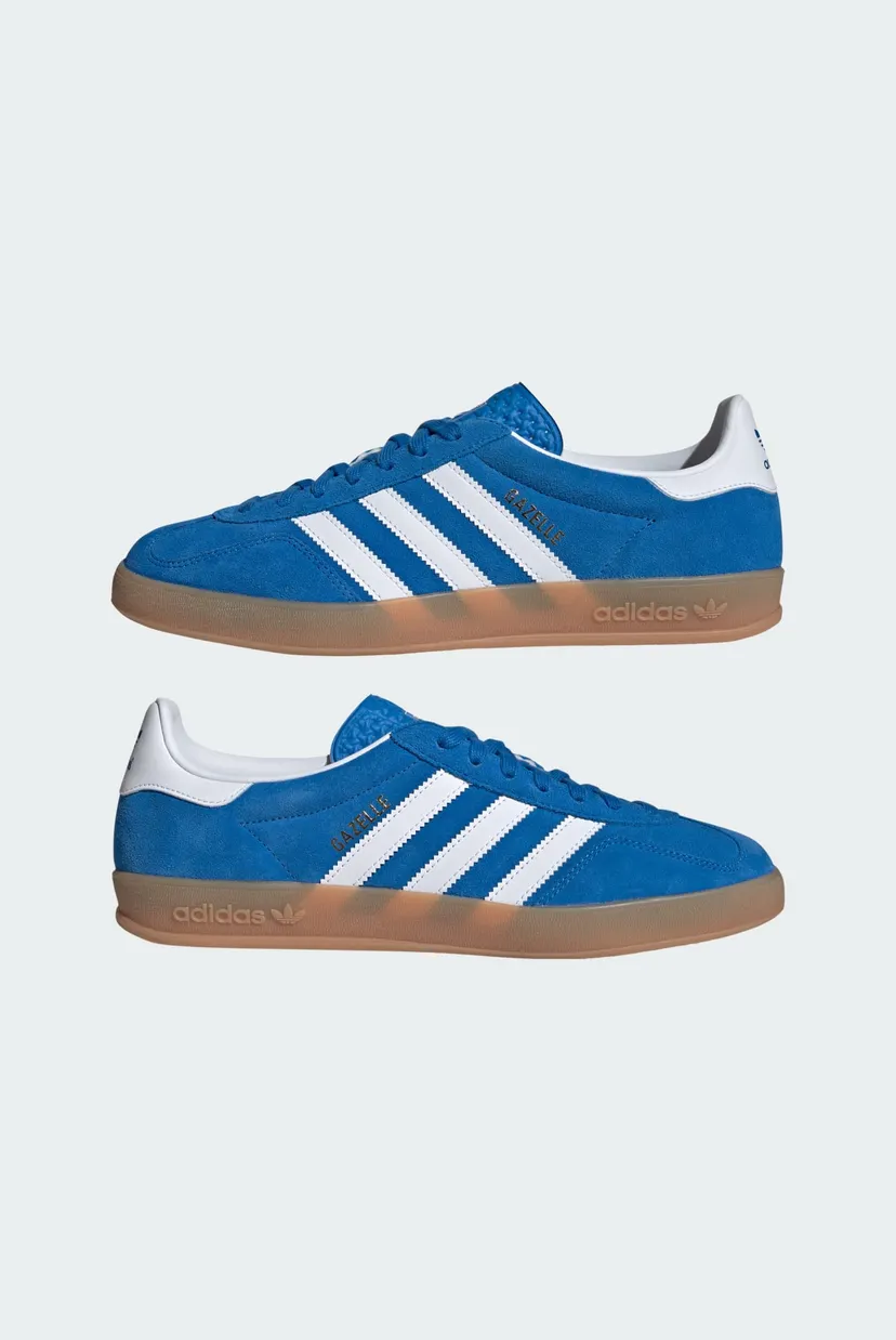 Мужские синие замшевые сникерсы Gazelle Indoor 8