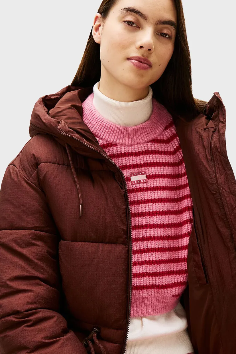 Жіноча коричнева куртка HOODED 4