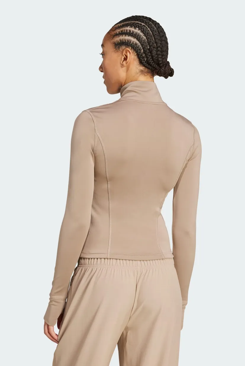 Женская бежевая спортивная кофта Optime Essentials Full-Zip adidas