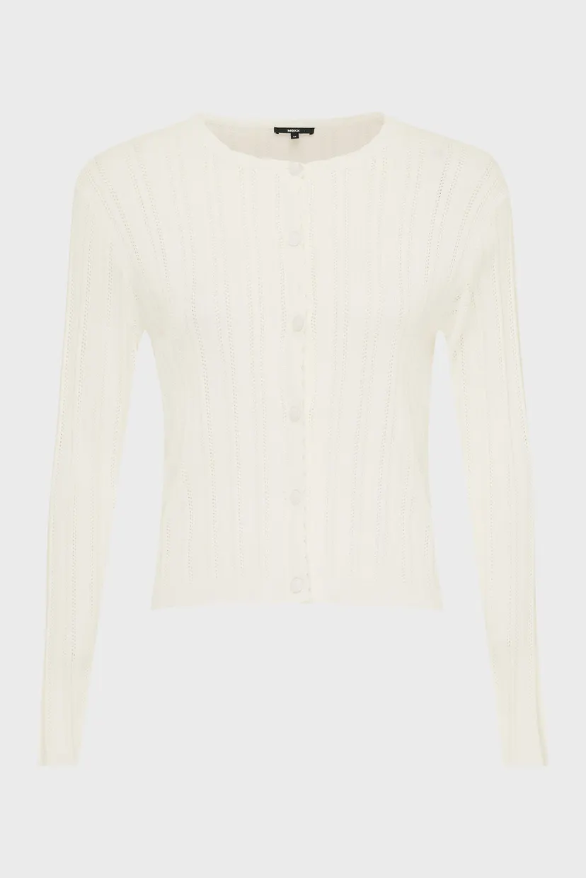 Жіночий білий кардиган PEONY classic ajour cardigan 5