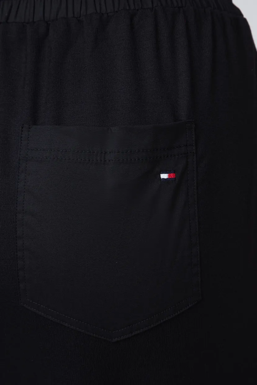 Женские черные спортивные брюки TAPERED POPLIN MIX PANTS 4
