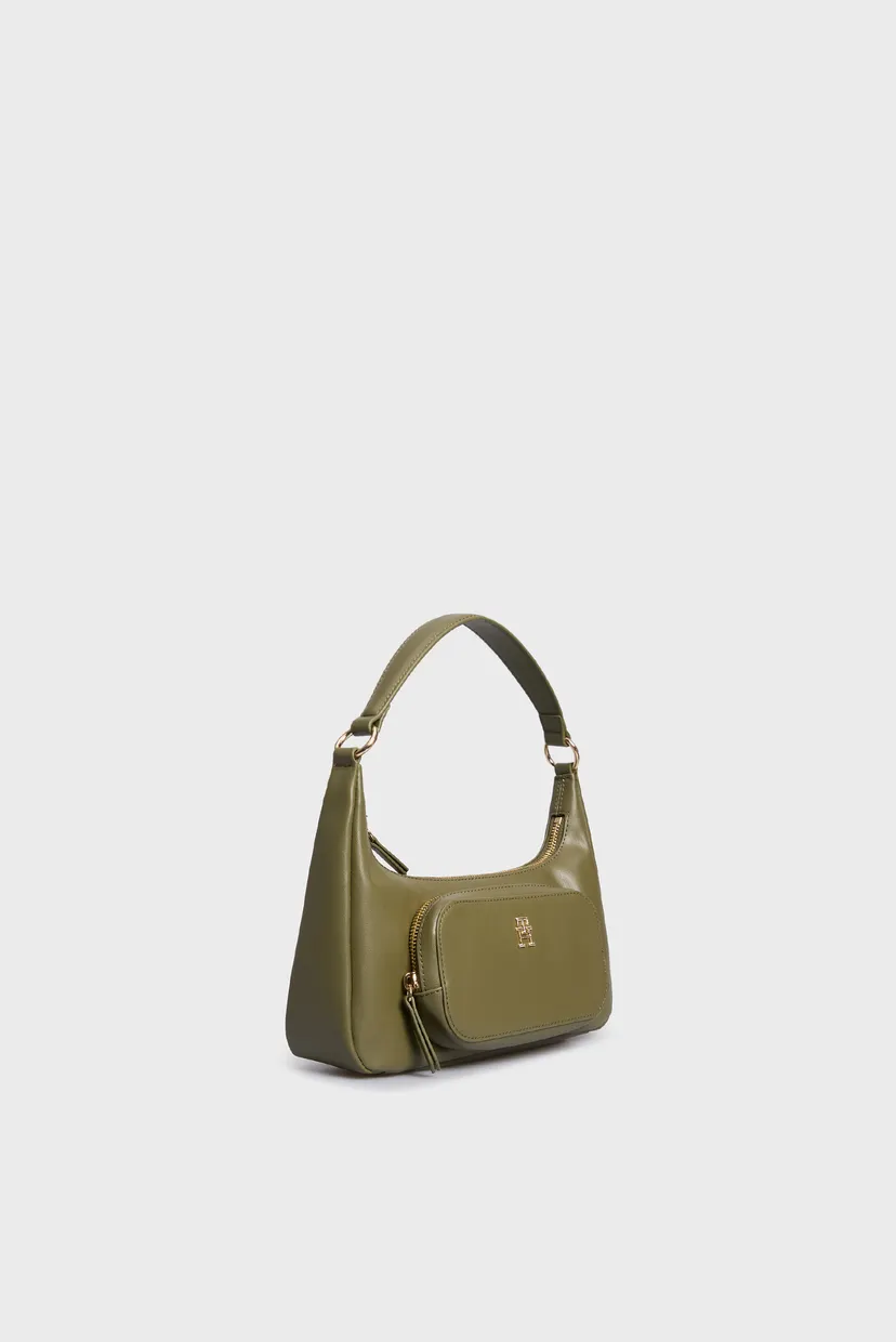 Жіноча зелена сумка TH SOFT UTILITY SHOULDER BAG PU 3