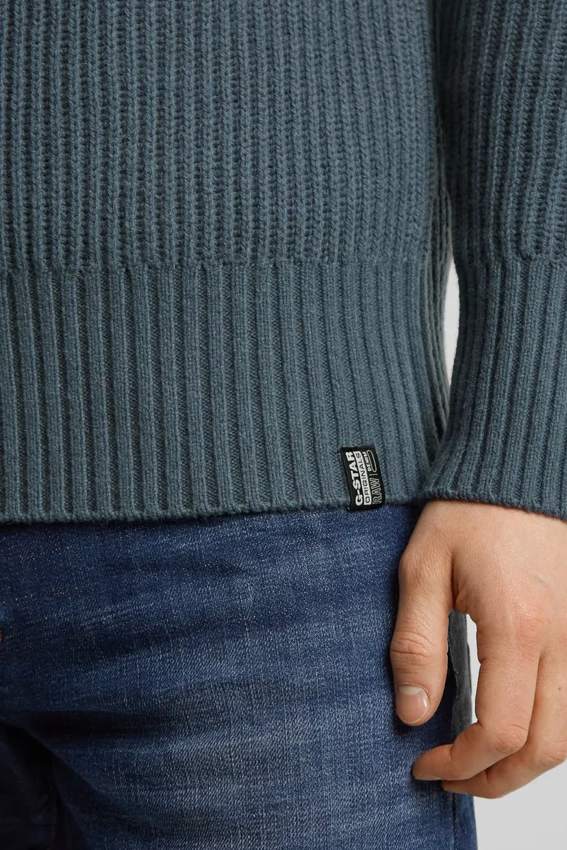 Чоловічий сірий вовняний светр Essential r knit 5