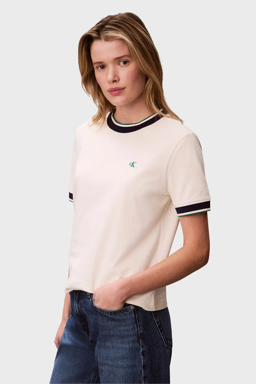 Жіноча біла футболка MONOGRAM 3