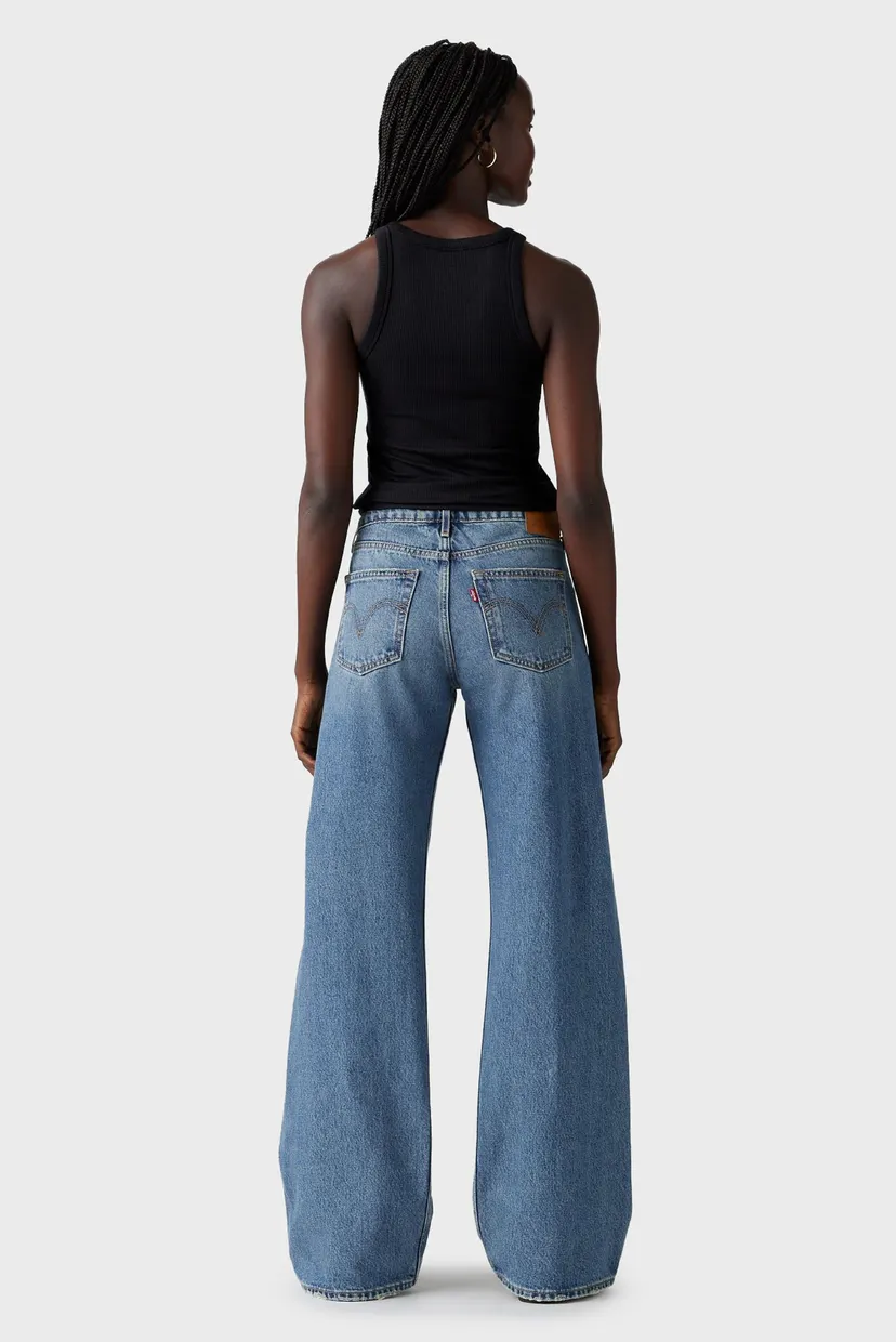 Женские голубые джинсы Low Loose 4