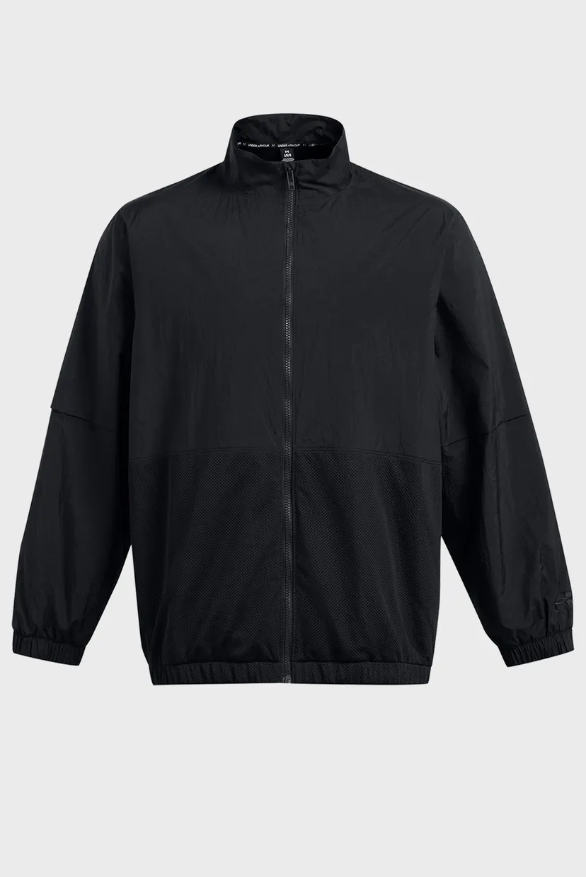 Чоловіча чорна вітровка UA Crinkle Woven Jacket 4
