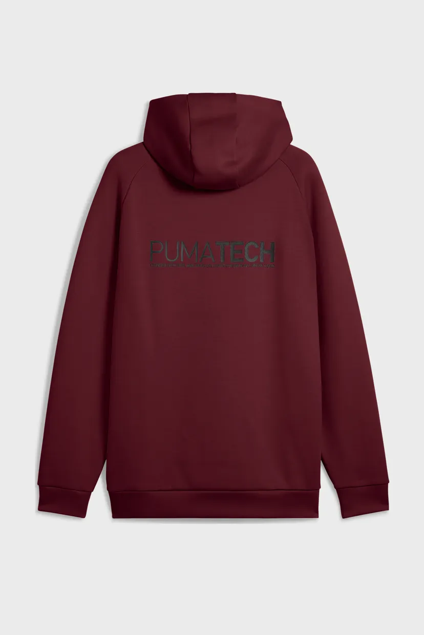 Мужское бордовое худи PUMATECH Graphic Relaxed Hoodie Men 5