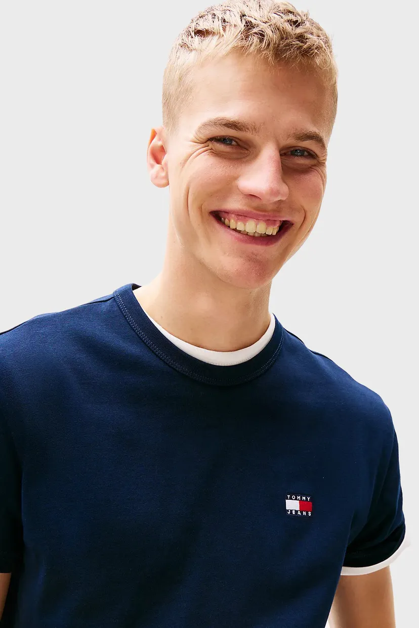 Чоловіча темно-синя футболка REG BADGE TEE EXT 4