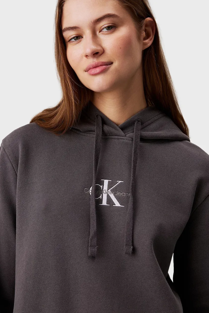 Женское темно-серое худи WASHED MONOLOGO HOODIE 4