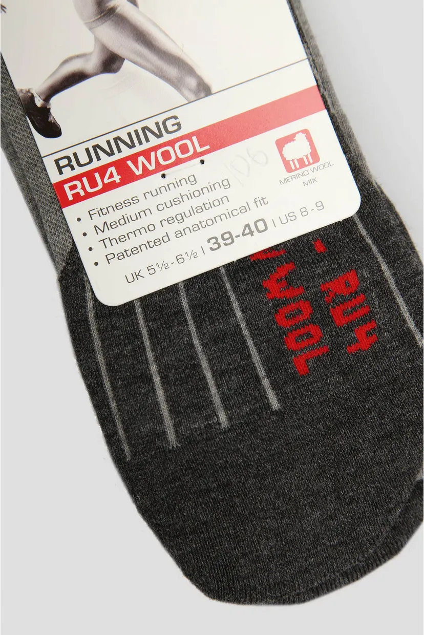 Женские серые носки для бега RU4 WOOL 3