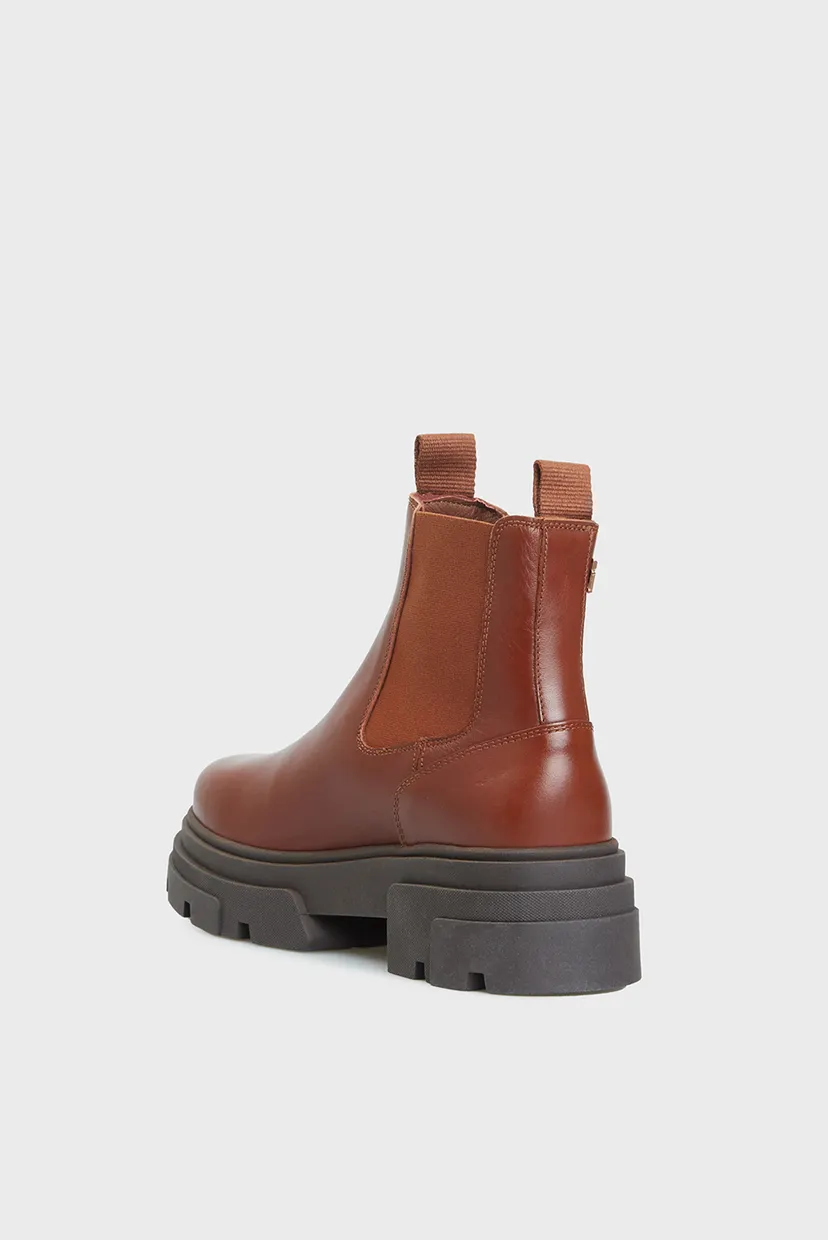 Жіночі коричневі челсі COMBAT LEATHER LOW CHELSEA 5