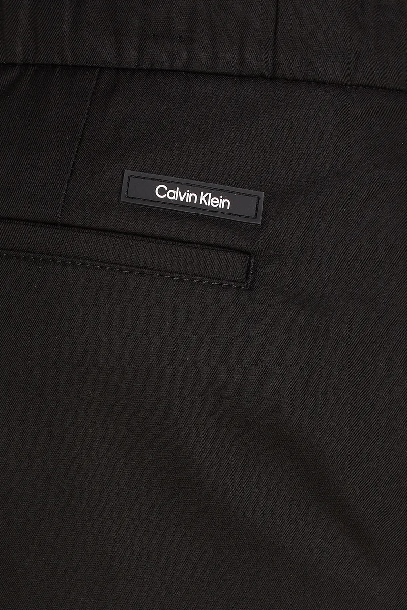 Мужские черные брюки COTTON STRETCH PLEATED JOGGER 4