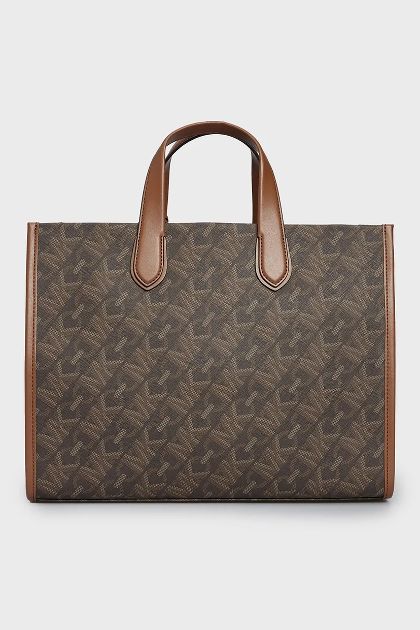 Жіноча коричнева сумка з візерунком GIGI LG GRAB TOTE 4