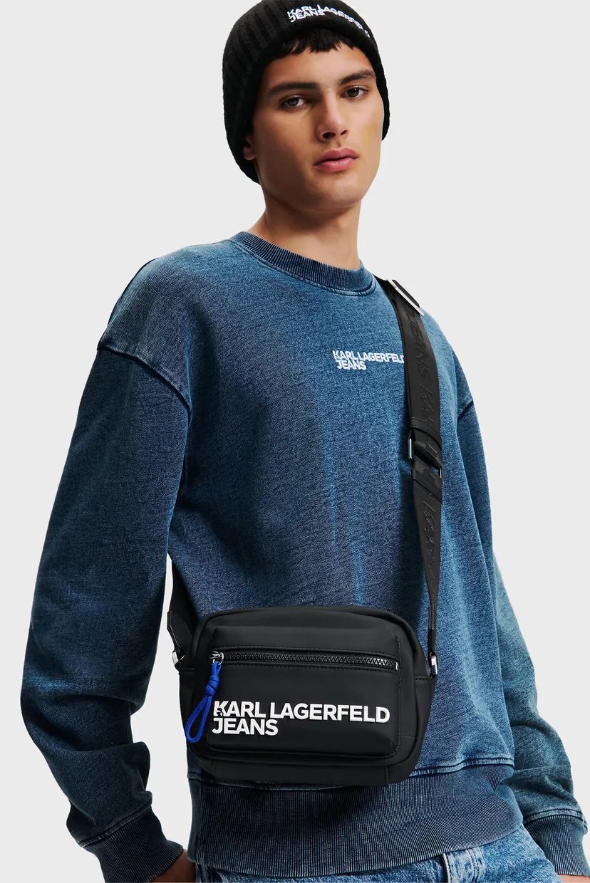 Чоловіча чорна сумка UTILITY COATED EW CROSSBODY Karl Lagerfeld