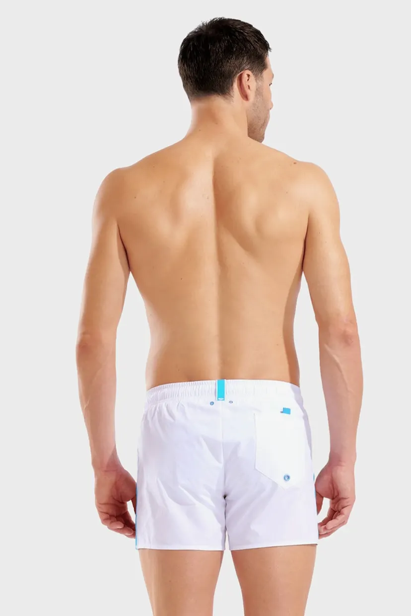 Мужские белые плавательные шорты SIDE TAPES BEACH X-SHORT 3
