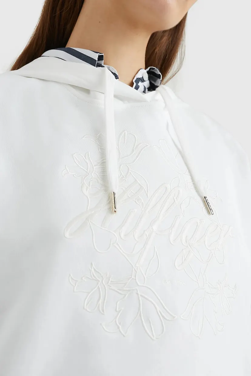 Жіноче біле худі REG EMB HILFIGER FLORAL 4