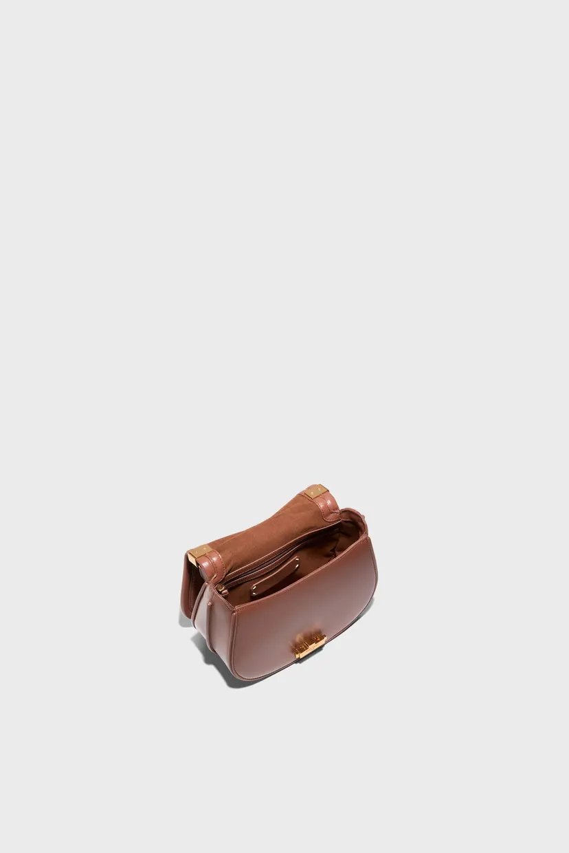 Жіноча коричнева шкіряна сумка Celenea Saddle Bag 4
