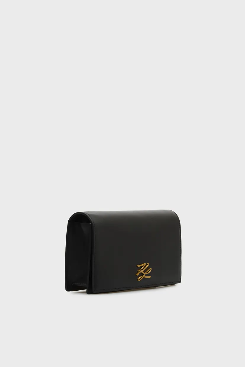 Женская черная кожаная сумка AUTOGRAPH MINI FLAP 3