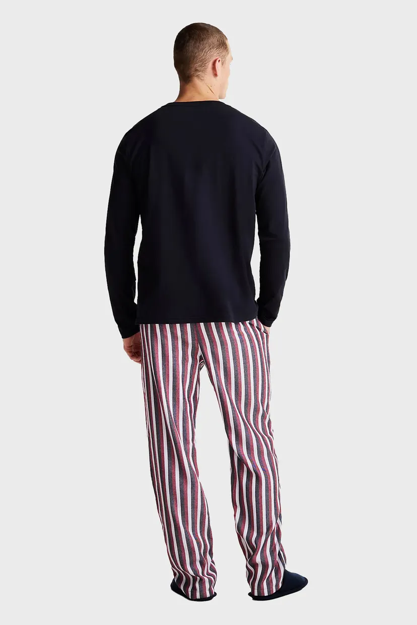 Чоловічий набір (лонгслів, брюки, капці) LS PANT SLIPPERS SET FLANNEL 4