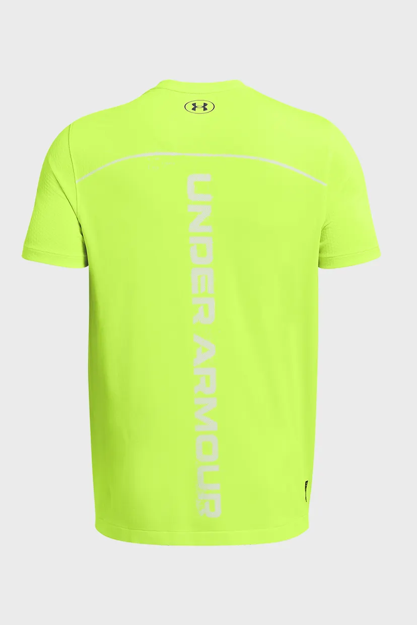Чоловіча жовта футболка UA Rush Seamless Wordmark SS 6
