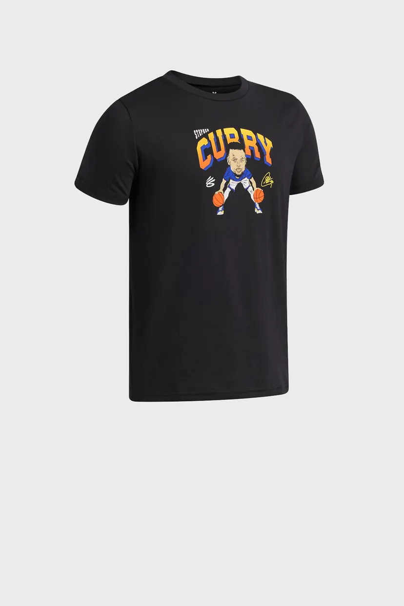 Дитяча чорна футболка Curry Yth Animated Tee 3