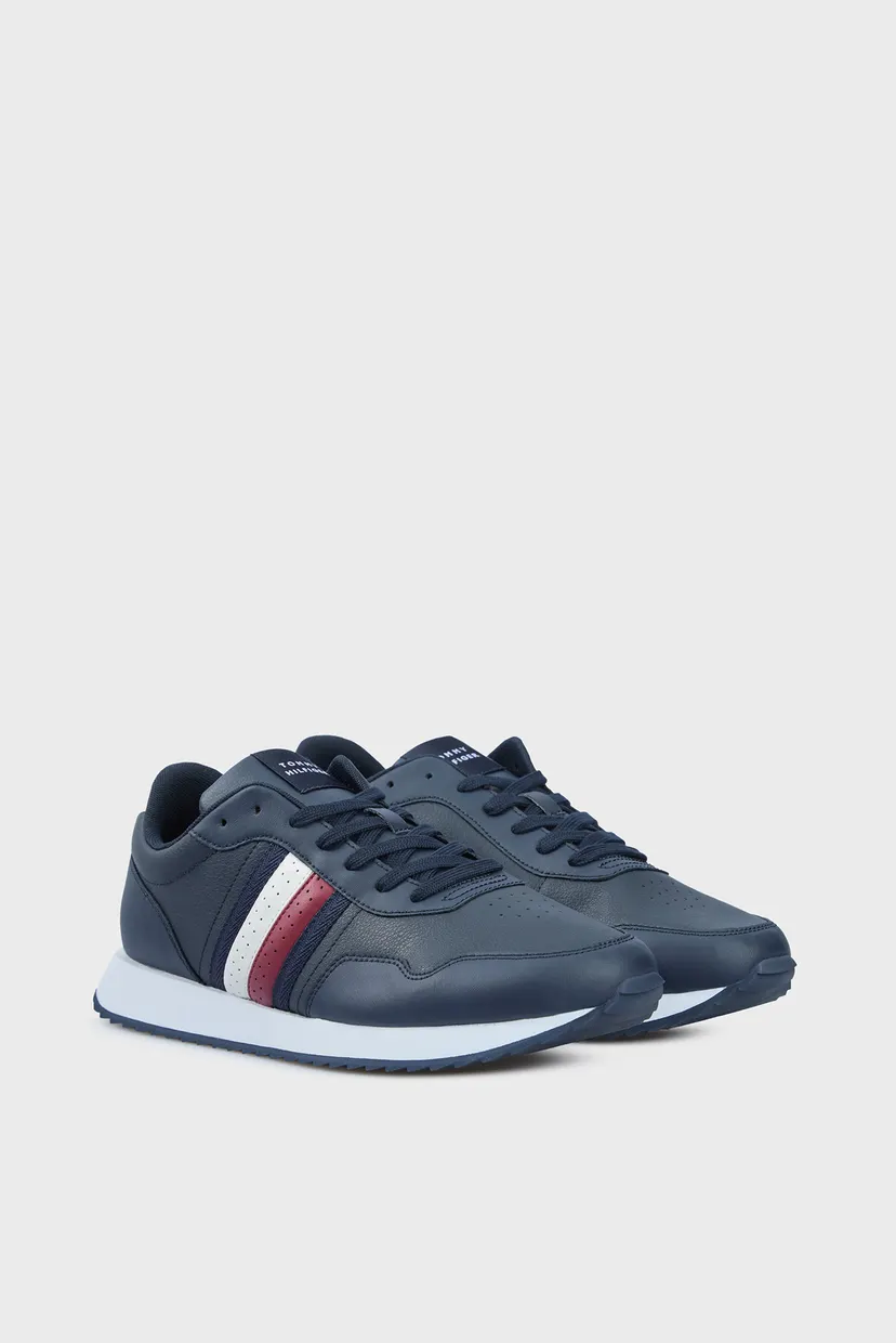 Мужские темно-синие кожаные кроссовки RUNNER EVO LTH MIX ESS 3
