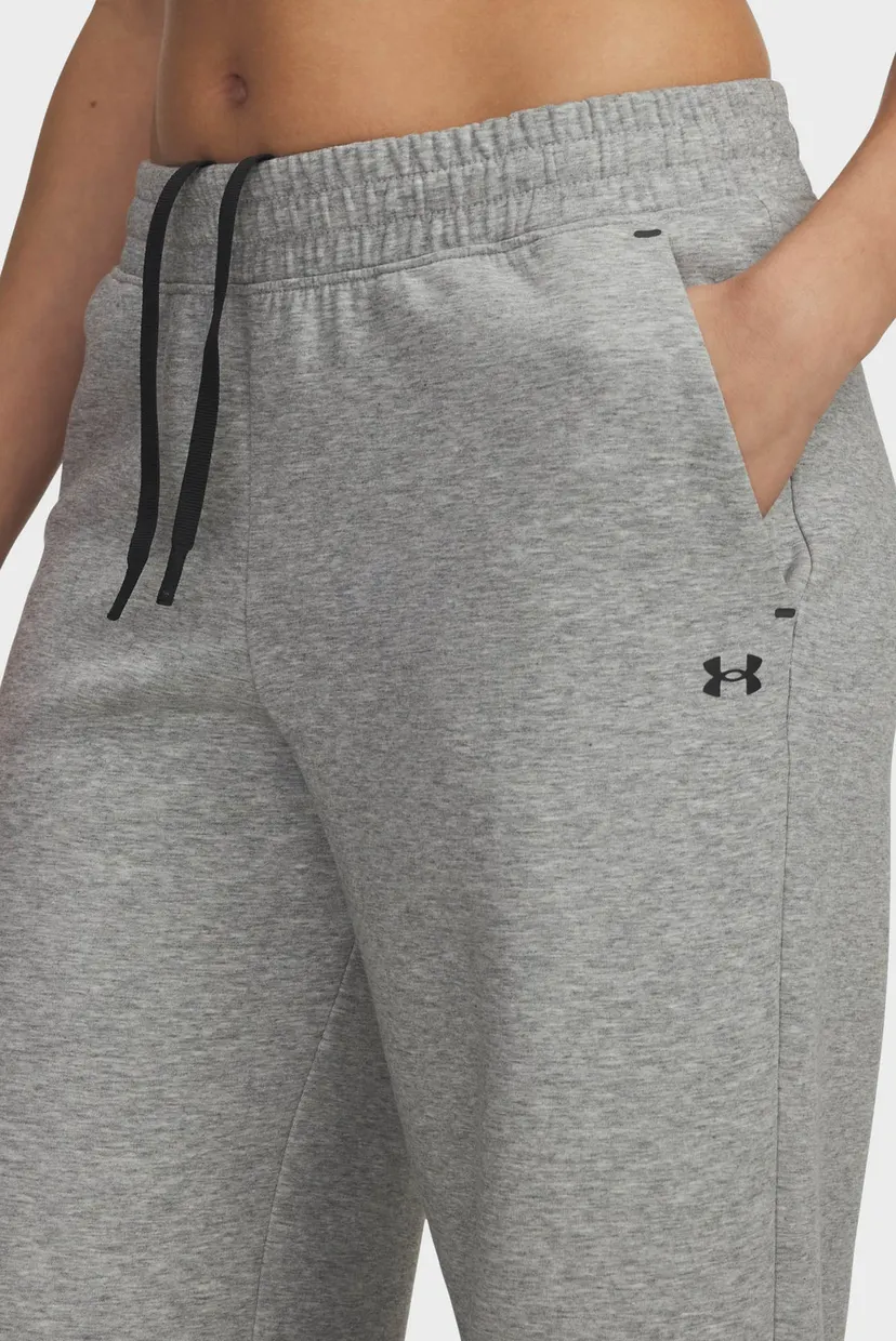 Женские светло-серые спортивные брюки UA Unstoppable Flc Pant 4