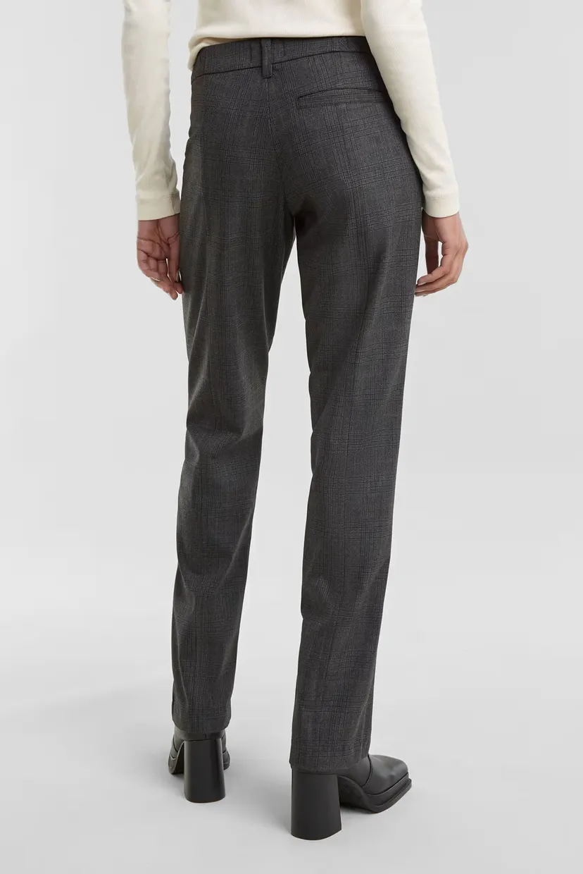 Женские темно-серые брюки в клетку Front Slit Chino wmn 3