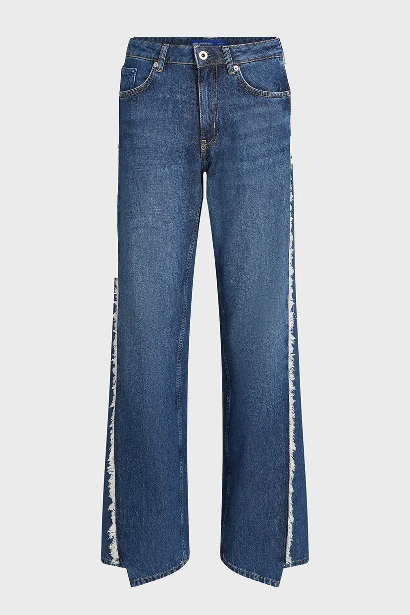Женские синие джинсы KLJ MR RELAXED SEAMED DENIM 5