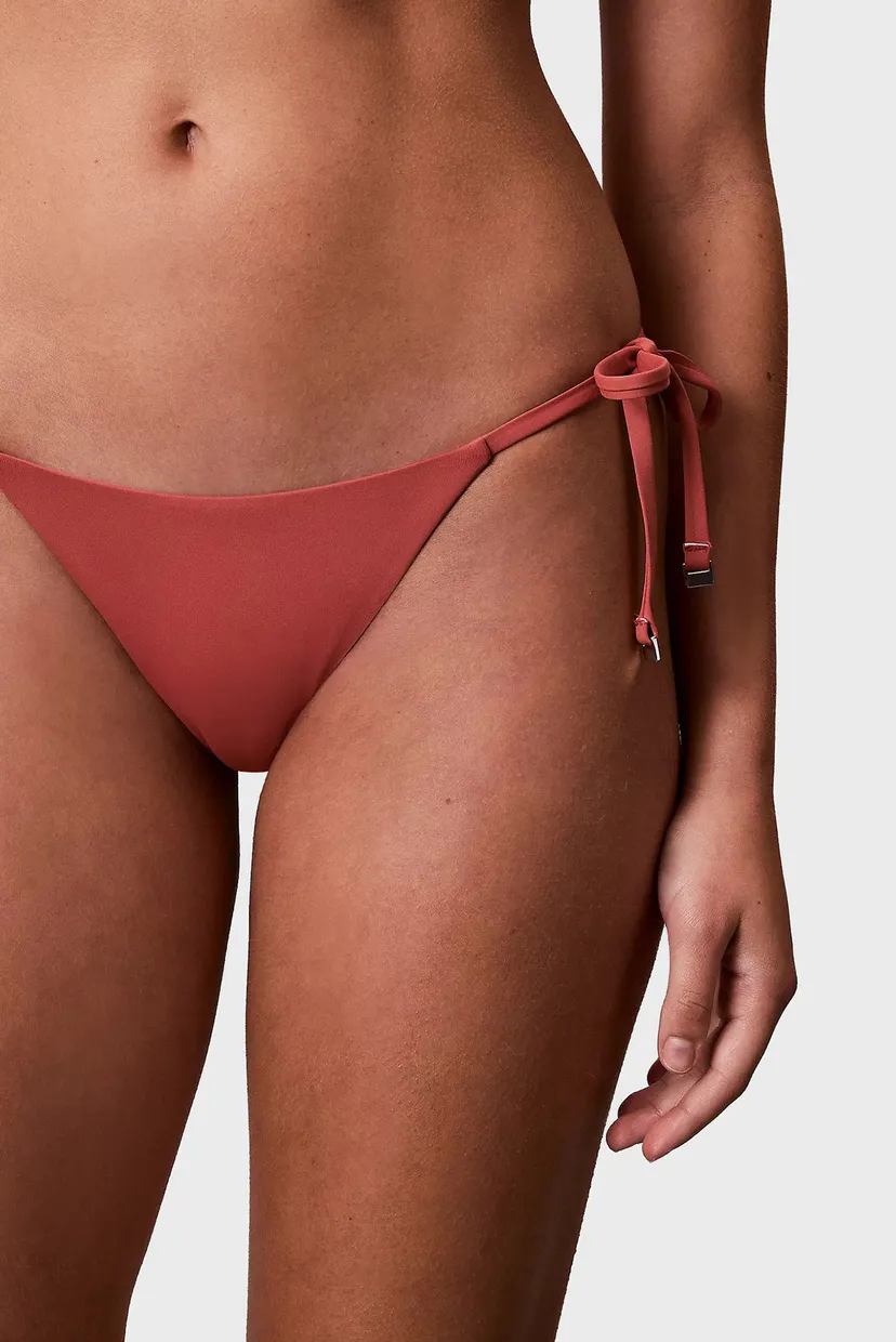 Жіночі коралові трусики від купальника STRING SIDE TIE 6